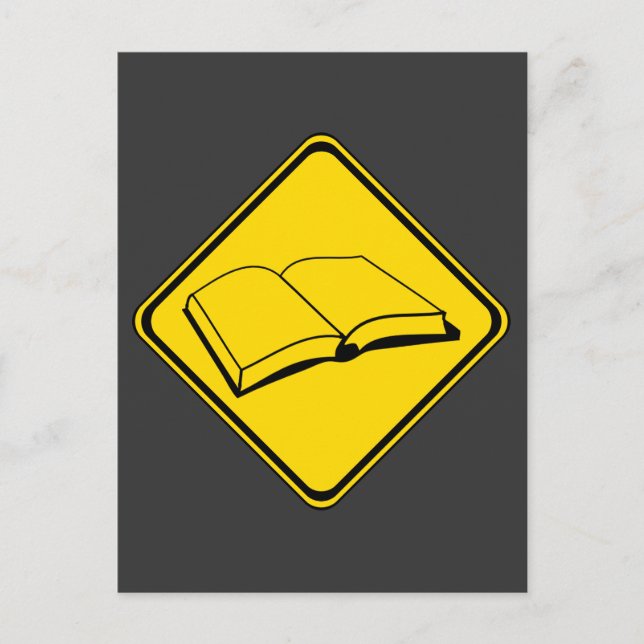 Alert: Books Ahead! Postcard (Front)