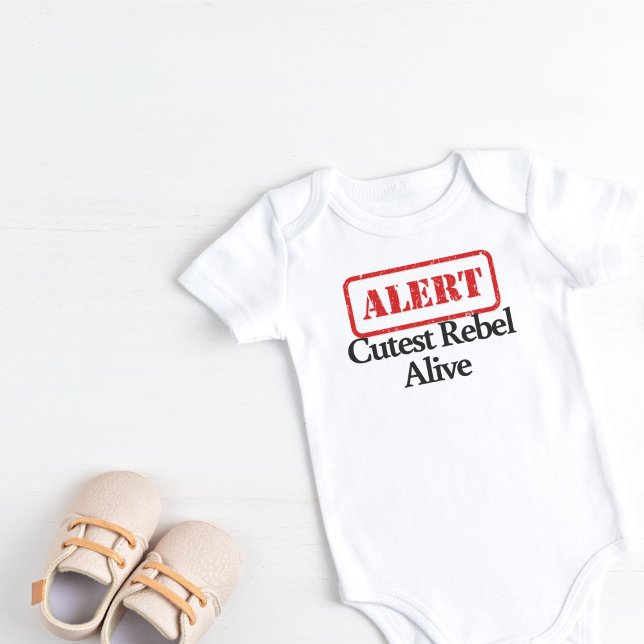 Alert Cutest Rebel Alive Baby Bodysuit (Alert Cutest Rebel Alive Baby Bodysuit)