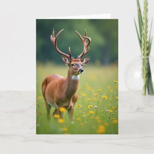 Alert Deer Fathers Day Card