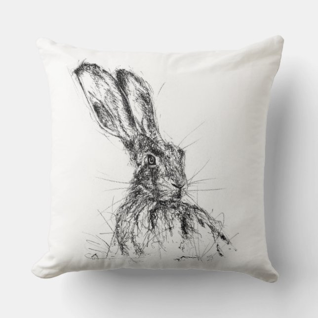 Alert Hare Cushion (Front)