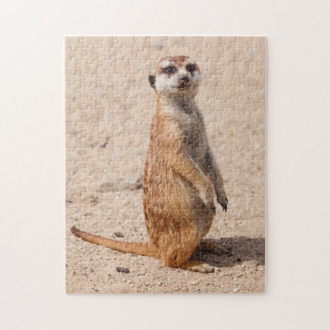 Alert Meerkat Standing Jigsaw Puzzle (Vertical)