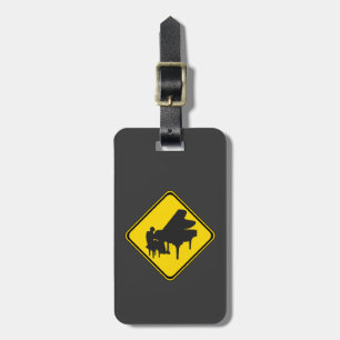 Alert: Piano Player Ahead! Luggage Tag
