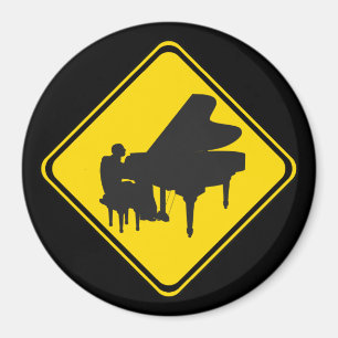 Alert: Piano Player Ahead! Magnet