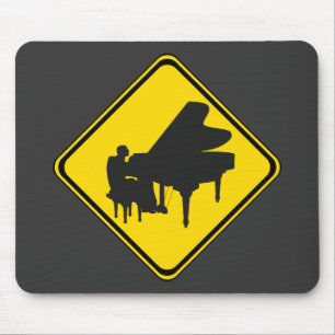 Alert: Piano Player Ahead! Mouse Pad
