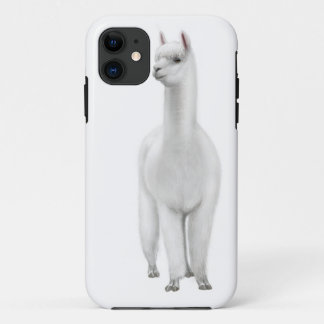 Alert White Alpaca iPhone Case