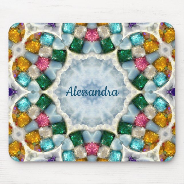 ALESSANDRA ~Gem Stone ~ Personalised  Mouse Pad (Front)