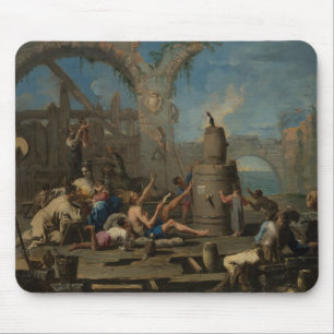 Alessandro Magnasco - The Tame Magpie Mouse Pad
