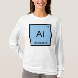 Alessandro Name Chemistry Element Periodic Table T-Shirt