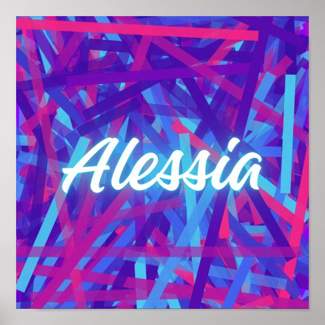 Alessia – Soft Elegant Name Design Poster (Front)