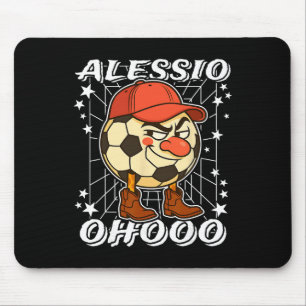 Alessio Italian-brainrot Soccer Ball Clown Nose Co Mouse Pad