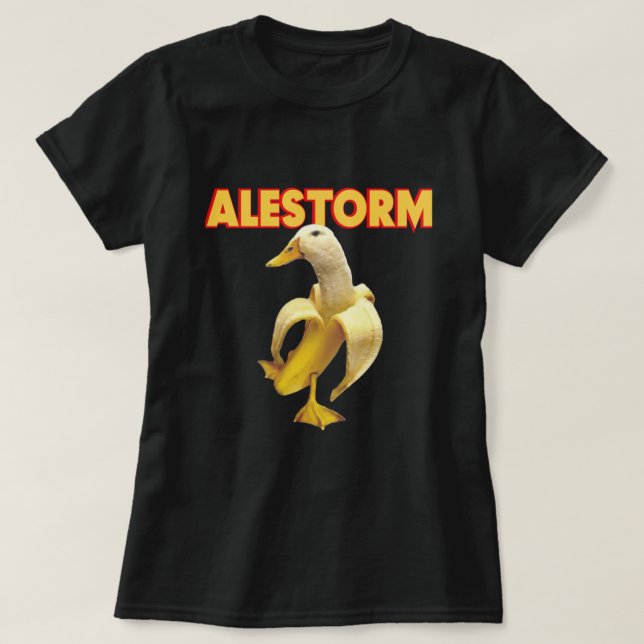 Alestorm Funny Banana Duck T-Shirt (Design Front)