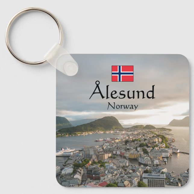 Alesund Norway Key Ring (Front)