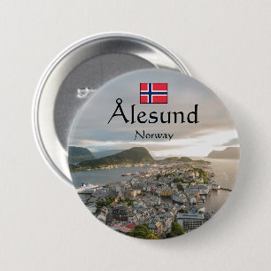 Alesund Norway Souvenir 7.5 Cm Round Badge