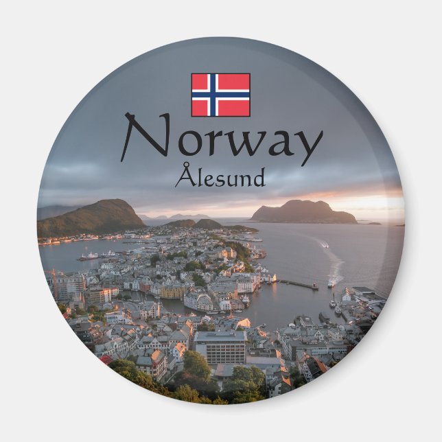 Alesund Norway Souvenir Magnet (Front)