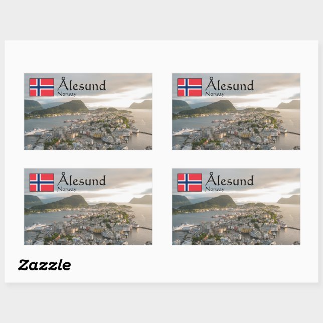 Alesund Norway Souvenir Rectangular Sticker (Sheet)