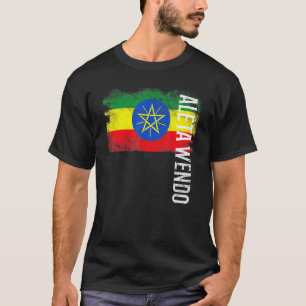 Aleta Wendo Ethiopia Flag For Ethiopians Men Women T-Shirt