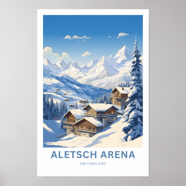 Aletsch Arena Switzerland Travel Print (Front)