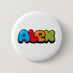 Alex 6 Cm Round Badge