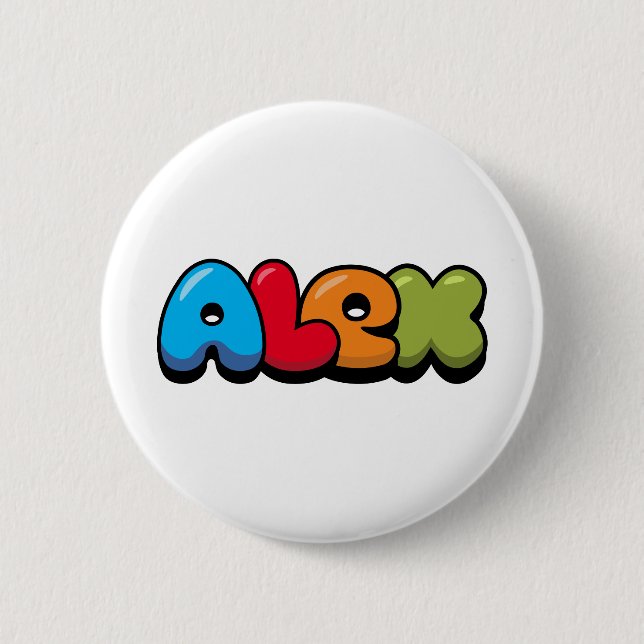Alex 6 Cm Round Badge (Front)