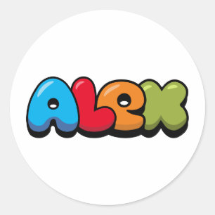Alex Classic Round Sticker
