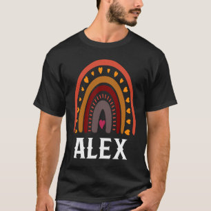 Alex Colourful Rainbow men boy baby name idea T-Shirt