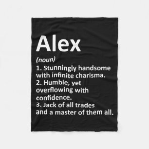 Alex Definition Personalised Name Funny Birthday Fleece Blanket