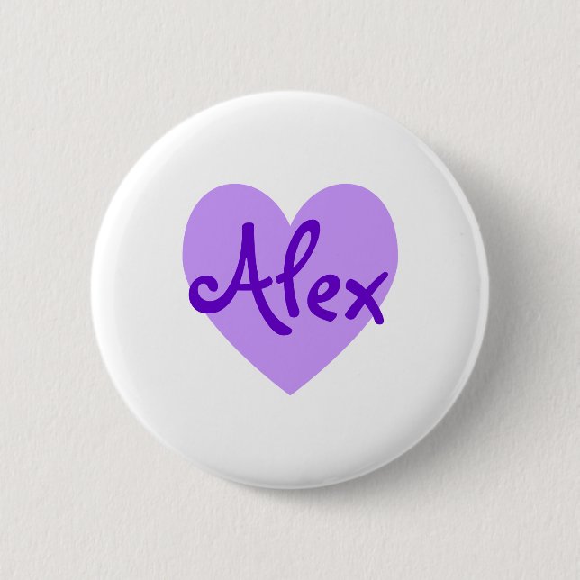 Alex in Purple 6 Cm Round Badge (Front)