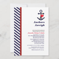 Alex' Invitation with Anchor Back