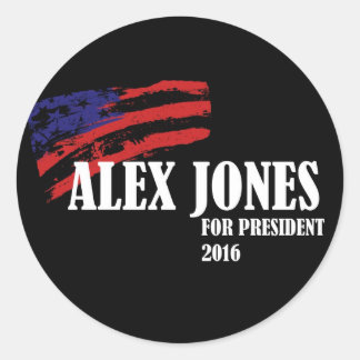 Alex Jones for President 2016 Classic Round Sticker
