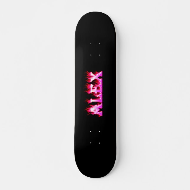Alex pink fire Skatersollie skateboard (Front)