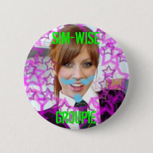 alex sim-wise button, SIM-WISE GROUPIE 6 Cm Round Badge
