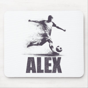 Alex Soccer Boys Personalised First Name Alex Mouse Pad