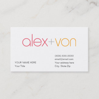 alex von Business Card Template (w/ address)