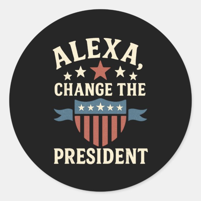 Alexa1  classic round sticker (Front)