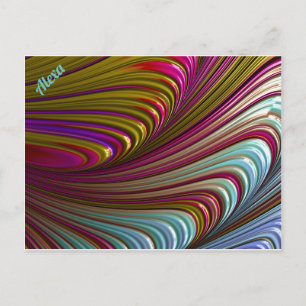 ALEXA ~ 3D Fractal Design Pattern ~ Candy Treat ~ Postcard