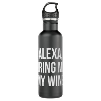 Alexa, Bring Me My Wine short-sleeve 710 Ml Water Bottle