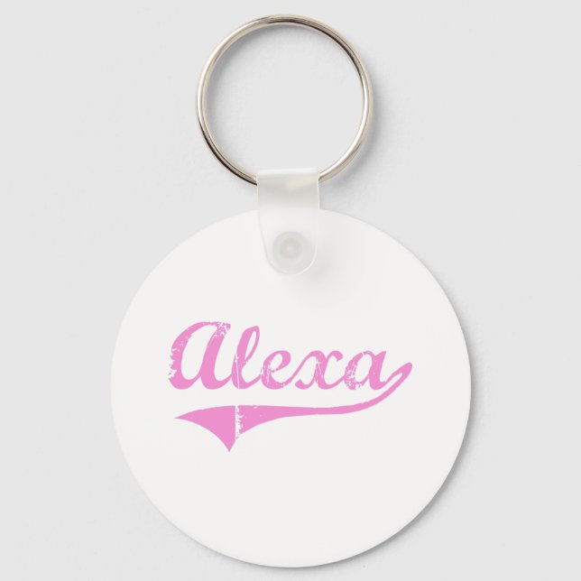 Alexa Classic Style Name Key Ring (Front)