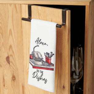 Alexa, do the dishes tea towel