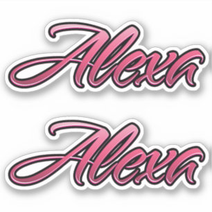 Alexa faded pink sticker Sticker Stickerset