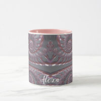 ALEXA ~ GLOSSY 3D Zany Pink Silver ~