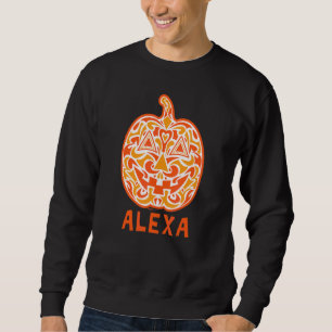 Alexa Halloween Sugar Skull Design Sweatshirt