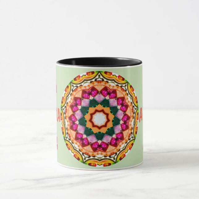 ALEXA ~ Personalised Gem Stones Fractal ~ Mug (Center)