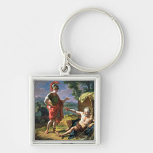 Alexander and Diogenes, 1818 (oil on canvas) Key Ring