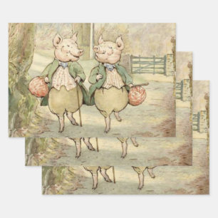 Alexander and Pigling Bland by Beatrix Potter Wrapping Paper Sheet