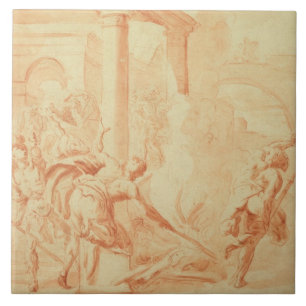 Alexander and Thais on their drunken rampage throu Ceramic Tile