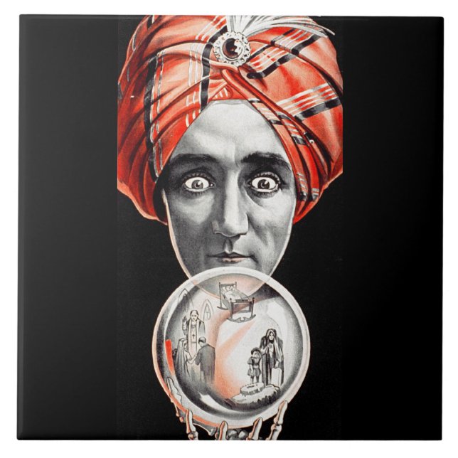 Alexander, Crystal Seer Knows, Sees, Tells All Ceramic Tile (Front)