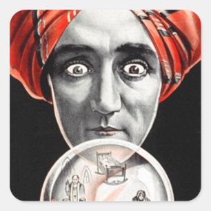 Alexander, Crystal Seer Knows, Sees, Tells All Square Sticker