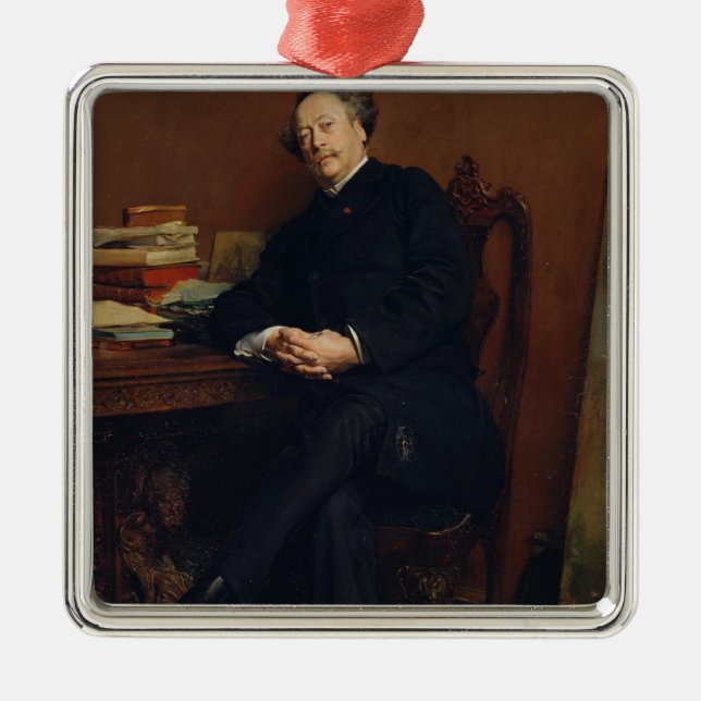 Alexander Dumas Fils  1877 Metal Tree Decoration (Front)