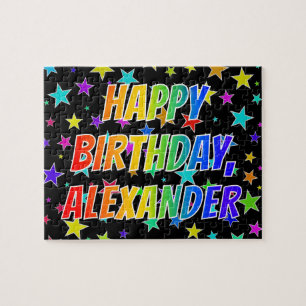 "ALEXANDER" First Name, Fun "HAPPY BIRTHDAY" Jigsaw Puzzle
