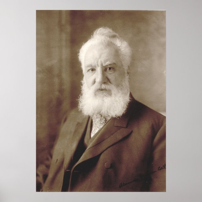 Alexander Graham Bell Portrait Poster (Front)
